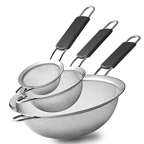 Kitchen Set of 3 Fine Mesh Strainers
