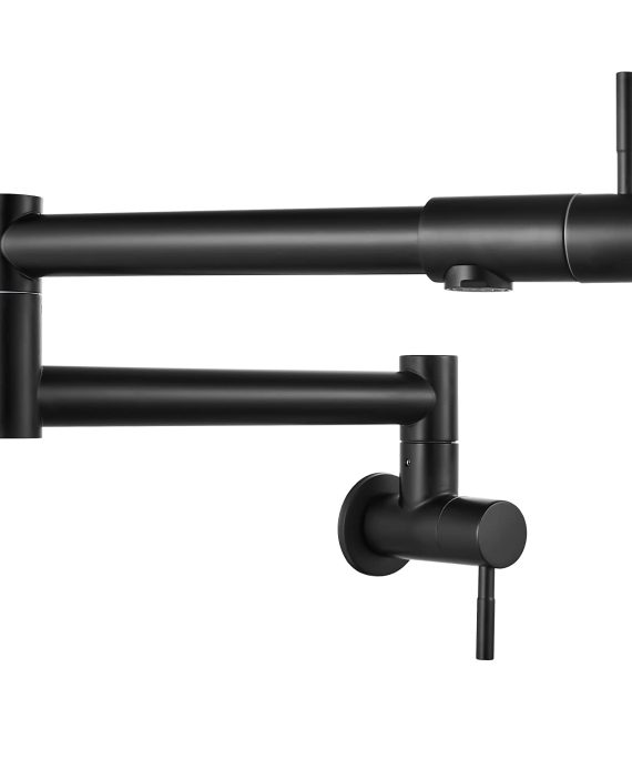 Cinwiny Pot Filler Faucet Wall Mount Matte Black