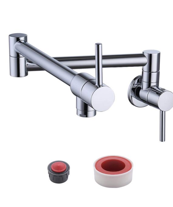KES Kitchen Pot Filler Folding Faucet Brass Double