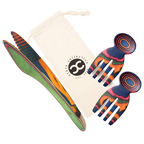 Crate Collective Salad Hands & Salad Tongs