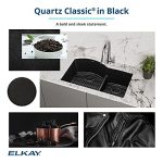 Elkay Quartz Classic Black Single Bowl Dual Mount Bar Sink - Image 10