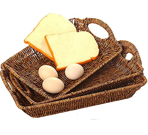 Rectangular Woven Basket with Handles