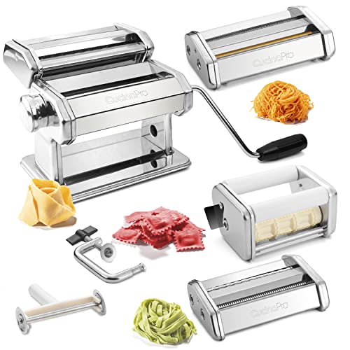 Pasta Maker Deluxe Set 5 Piece Steel Machine