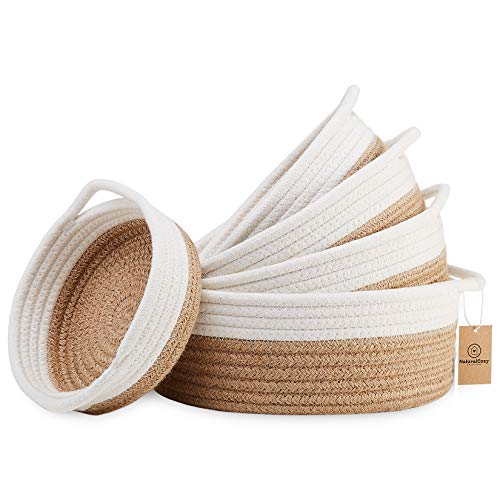 Fruits Round Small Woven Baskets Set