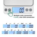 KUBEI Upgraded Larger Size Digital Food Scale Weight Grams and OZ - Image 2