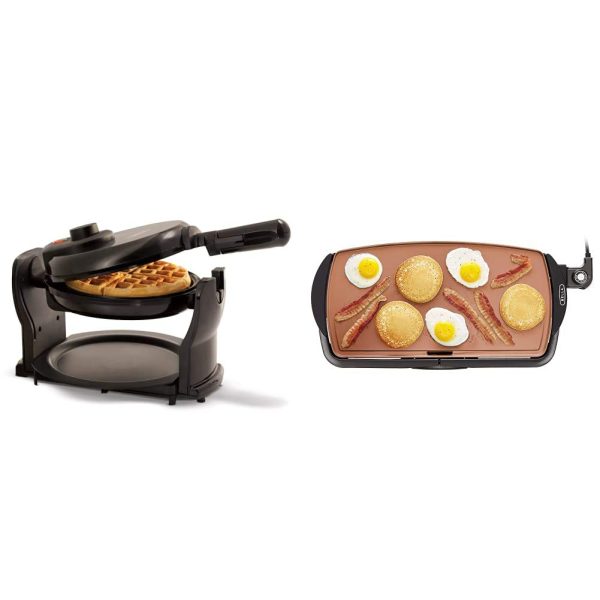 BELLA Classic Rotating Non-Stick Belgian Waffle Maker