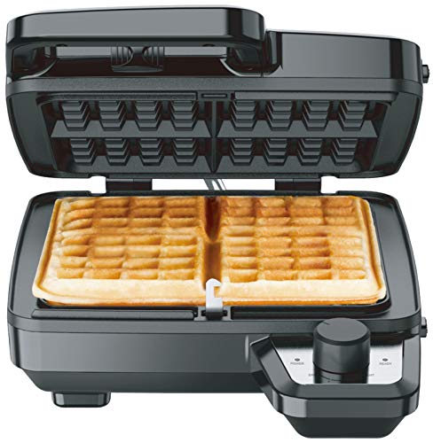 4-Slice Belgian Waffle Maker with Removable Plates
