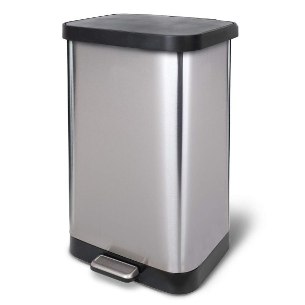 Glad Stainless Steel Step Trash Can with Clorox Odor Protection