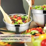 Stainless Steel Metal Nesting Salad Bowls with Lids - Image 5