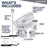 Stainless Steel Martini Shaker Drink Mixer Set - Image 6