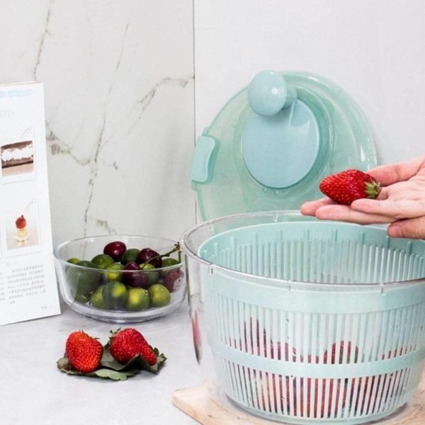 Large Plastic Kitchen Salad Spinner 5 Litres - Image 6