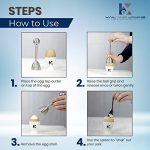 Set of 4 Ceramic Egg Holders + 4 SS Spoons - Image 3