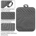5-Pack Cotton Pocket Pot Holders - Your Kitchen's Trusty Sidekicks - Image 3