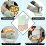 HaoYuFan Silicone Oven Mitts and Pot Holders Sets - Image 5