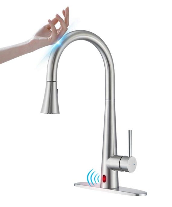 Pull Down Kitchen Faucet Faucets with Deck Plate