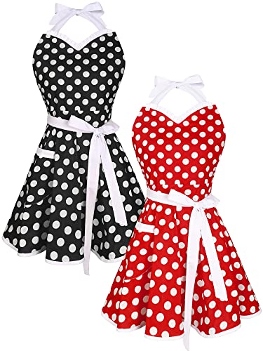 SATINIOR 2 Pieces Christmas Vintage Apron