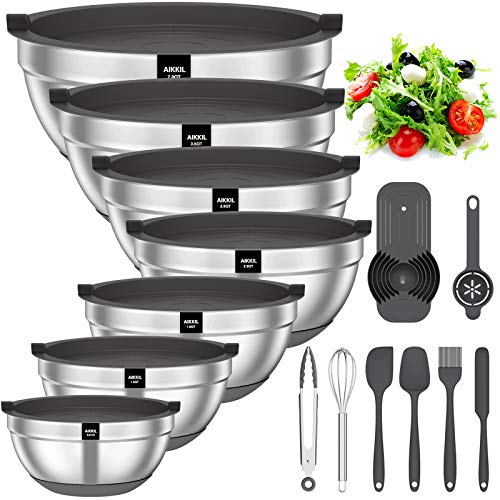 Great for Mixing, Baking Mixing Bowls with Airtight Lids