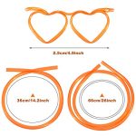8 Pieces Drinking Straw Eyeglasses Plastic Silly Straw - Image 2