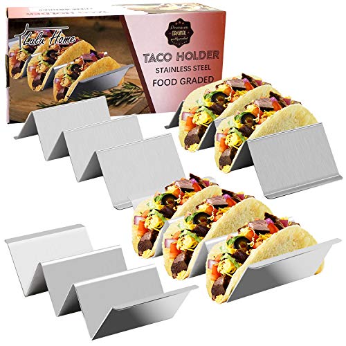 Lulu Home Taco Holders, Stainless Steel Taco Trays
