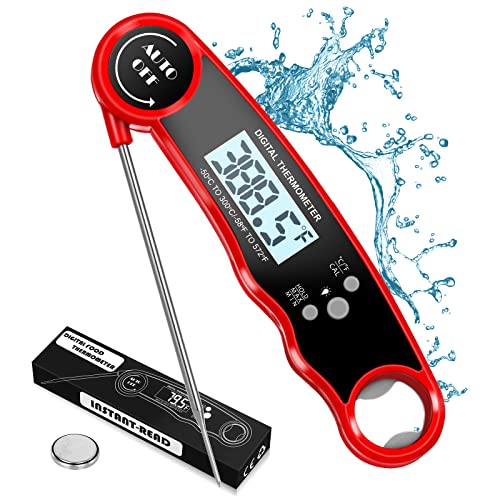 Instant Read Food Thermometer with Backlight & Calibration Function