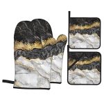 Marble Oven Mitts and Pot Holders 4pcs Sets - Image 2