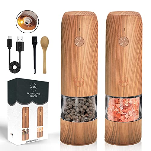 Electric Salt and Pepper Grinder Set - Rechargeable
