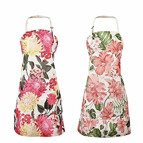 Aprons for Women Kitchen Apron with Adjustable Neck