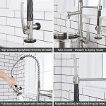 WOWOW Spring Kitchen Faucet with Pre-Rinse Pull Down Sprayer - Image 5