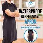 Waterproof Rubber Vinyl Apron Black - Image 2