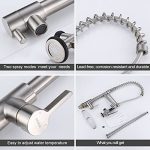 WOWOW Spring Kitchen Faucet with Pre-Rinse Pull Down Sprayer - Image 7