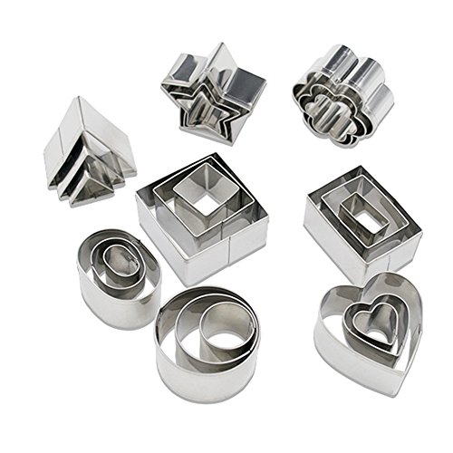 Mini Geometric Shaped Cookie Biscuit Cutter Set