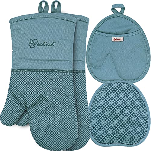 Pot Holders and Oven Mitts Sets 4Pcs