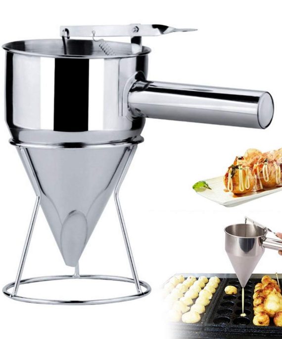 Stainless Steel Funnel Dispenser with Stand
