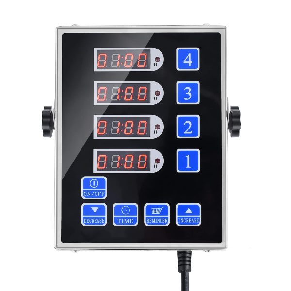 Loud Alarm 4-Channel Kitchen Timer