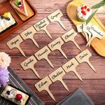 ELEGANT SET: Contains eight black oval slate cheese labels - Image 3