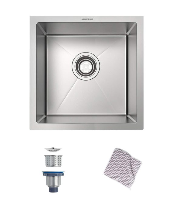 MENSARJOR 14 x 14 Inch Undermount 16 Gauge