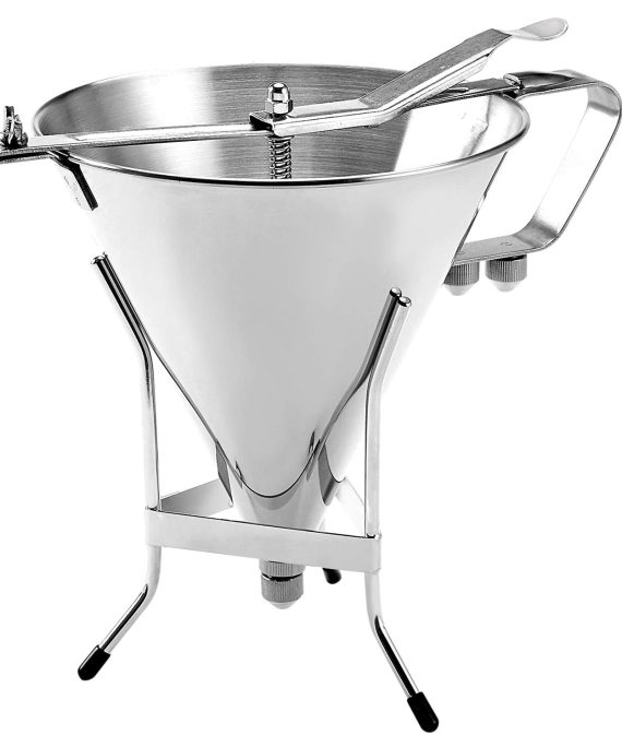 Stainless Steel Confectionery Funnels with Stand and 3 Nozzles