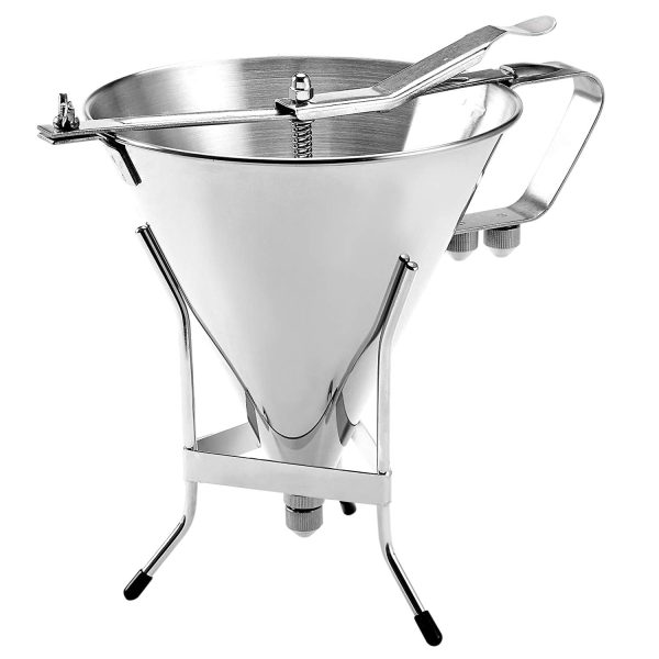 Stainless Steel Confectionery Funnels with Stand and 3 Nozzles