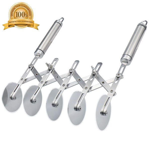 5 Wheel Pastry Cutter Stainless Pizza Slicer