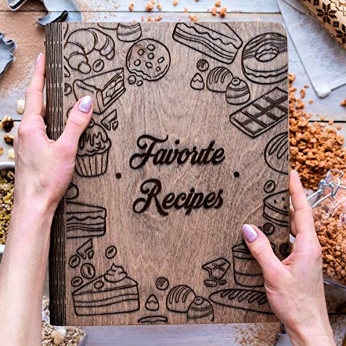 Wooden Blank Recipe Book Binder