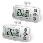 [New Version] 2 Pack Digital Freezer Thermometer