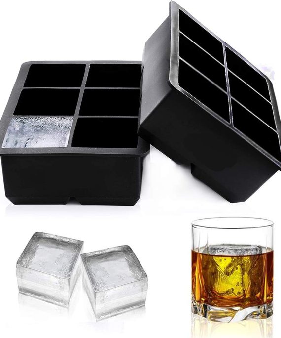 Ice Cube Square Molds for Whiskey and Cocktails