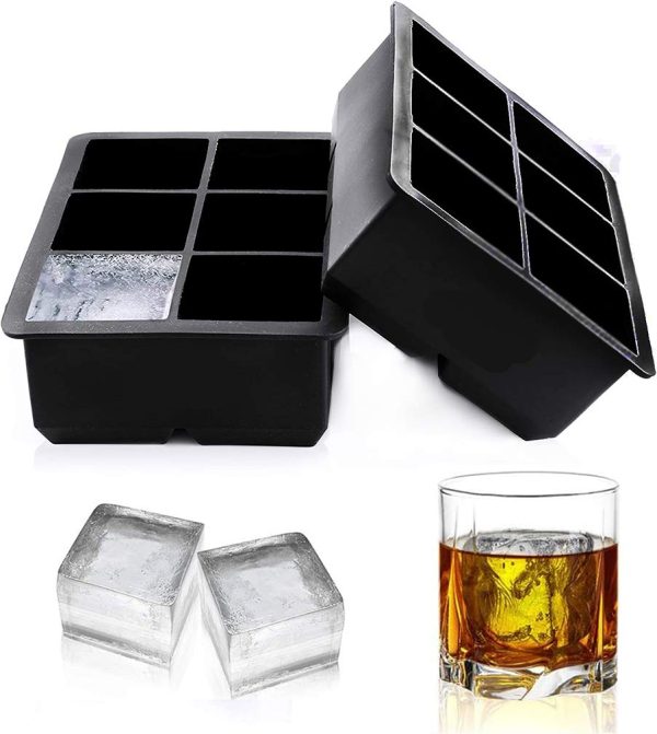Ice Cube Square Molds for Whiskey and Cocktails