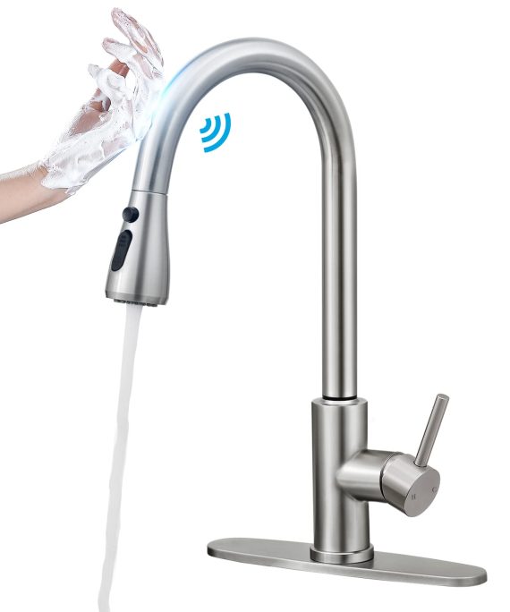HGN Touch On Kitchen Faucets with Pull Down Sprayer
