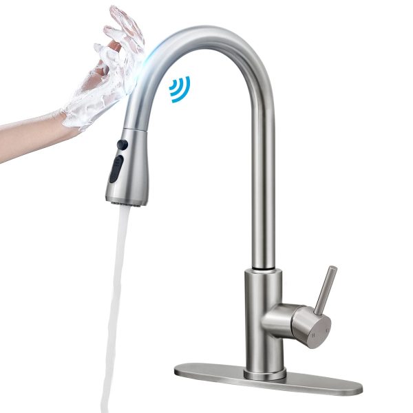 HGN Touch On Kitchen Faucets with Pull Down Sprayer