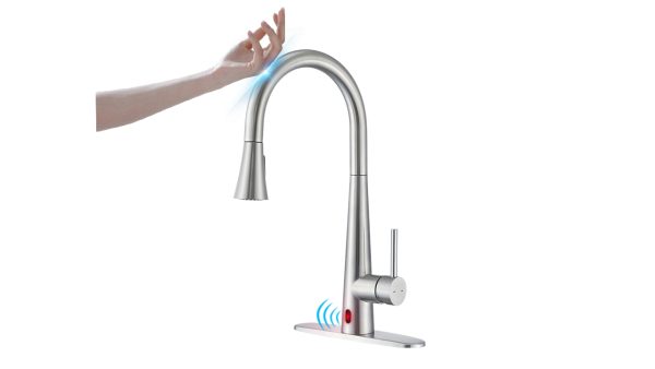 Pull Down Kitchen Faucet Faucets with Deck Plate - Image 7