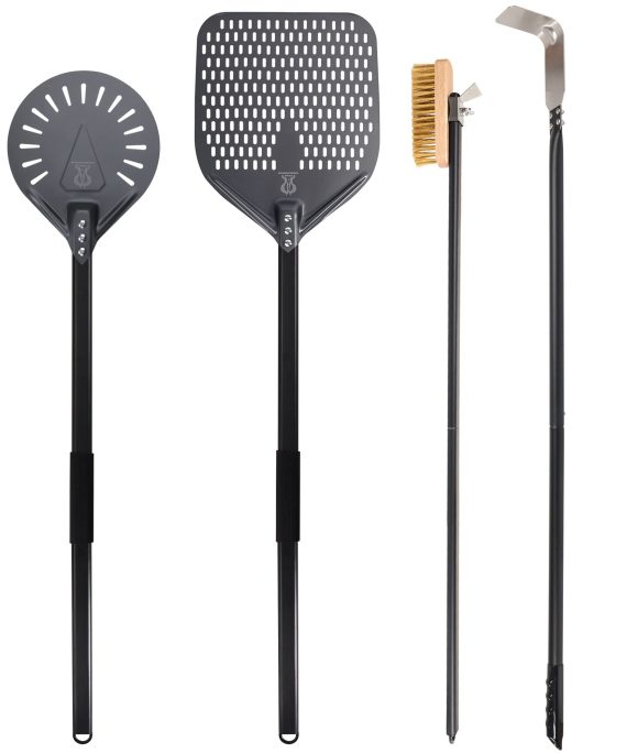 Perforated Pizza Peel and Pizza Brush