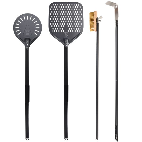 Perforated Pizza Peel and Pizza Brush