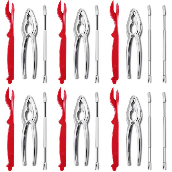 A set of Artcome Seafood Tools including crackers, shellers, and forks, perfect for cracking lobster and crab shells.