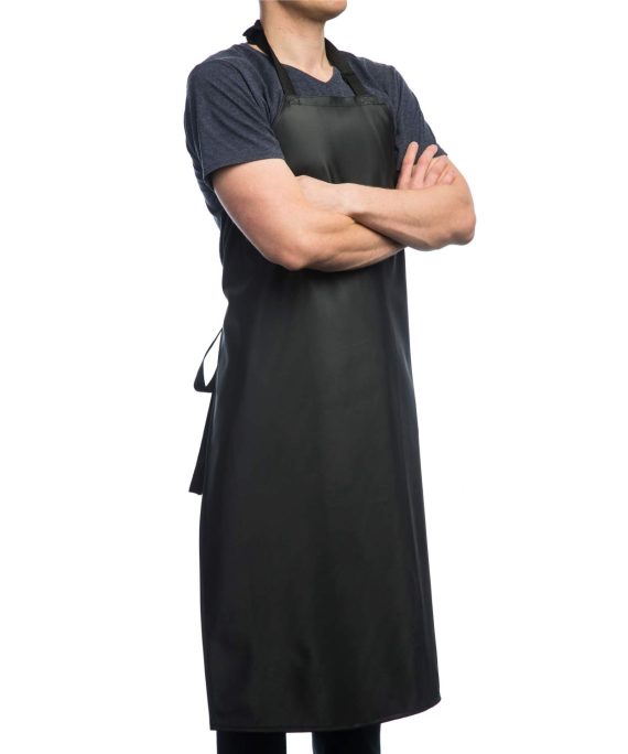 Waterproof Rubber Vinyl Apron Black